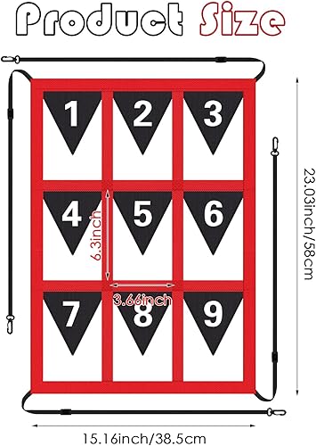 Miniatura 2 de Strike Zone Target para béisbol y softbol, red ajustable, lanzamiento, bateo, atrapamiento, práctica con zona de ataque numerada para entrenamiento