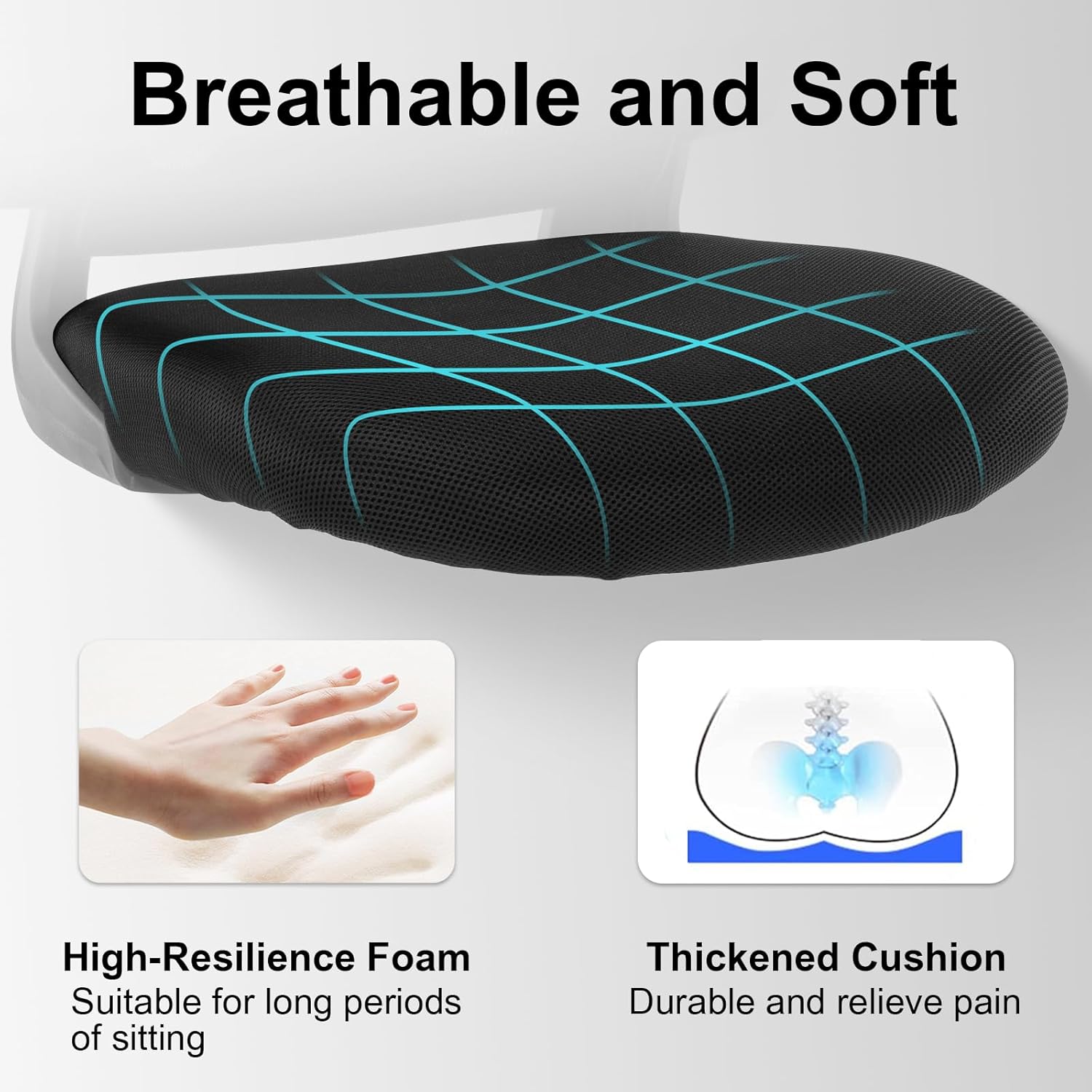 Office Chair Ergonomic Desk Chair Mesh Computer Home Office Desk Chair with Adjustable Lumbar Support Flip-up Armrests, 360 Swivel Comfy Task Executive Chair, Black - Image 5