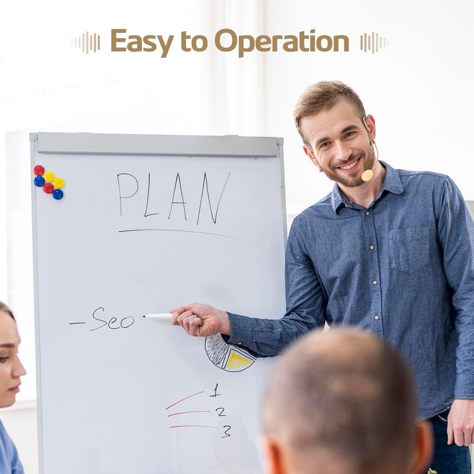 jojomis Headset Microphone System Over Ear Hanging Condenser Mic for Singing Stage Performance Lectures Theater