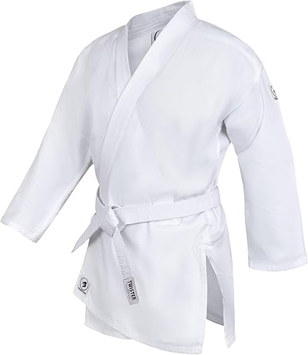 Miniatura 6 de Twister Karate Gi Uniforme profesional de karate Kimono de karate para estudiantes de calidad premium Traje de karate de 8 onzas para adultos y