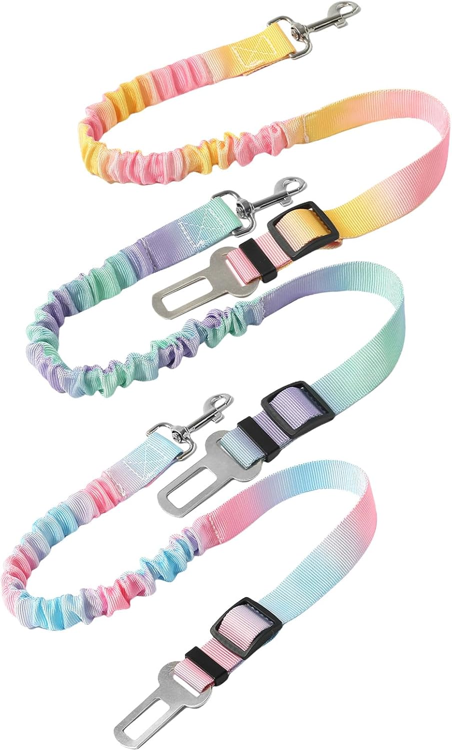 3lots Guinzagli da auto per cani, in nylon, durabilità, cintura di sicurezza per animali domestici, per la guida