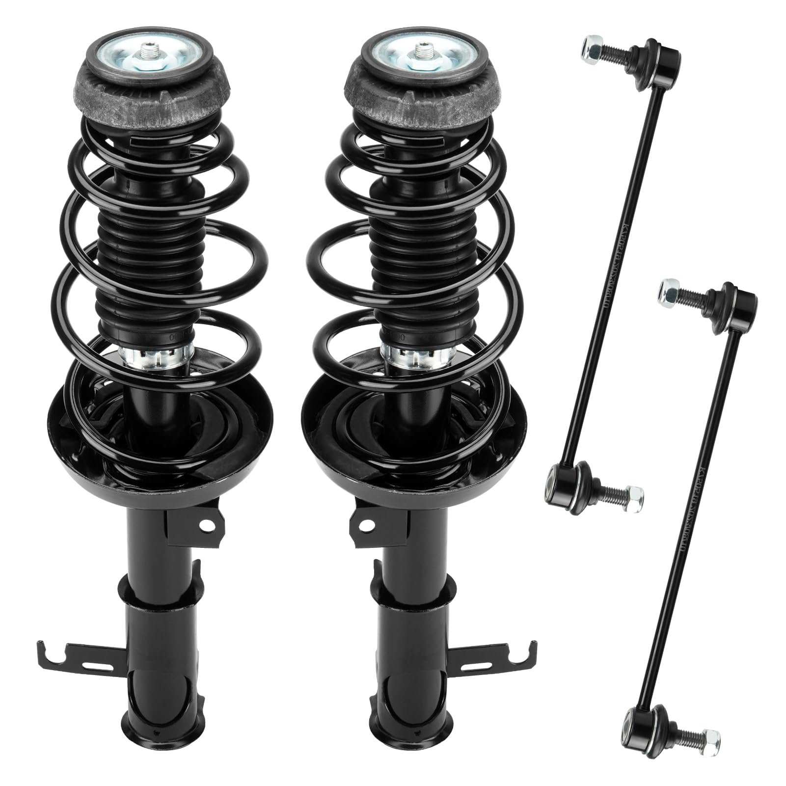 Front Coil Spring Strut & Stabilizer Sway Bar Links Fit for Buick for Verano 2.4L L4 2012-2017, Shock Absorber and Sway Bar Link Replace for 172664, 172663, K750519