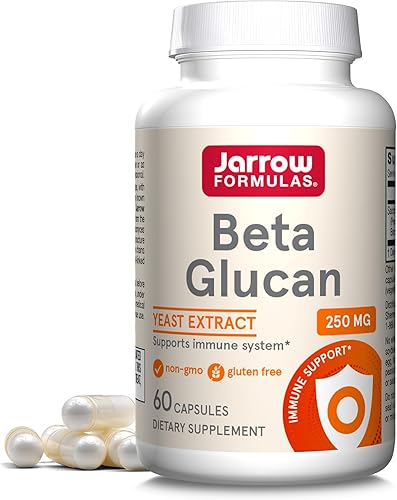 Jarrow Formulas Beta Glucan 250 mg - 60 cápsulas - Soporte de función inmunológica - Extracto de alta pureza - Preparación patentada - 60 porciones Jarrow Formulas Beta Glucan 250 mg - 60 cápsulas - Soporte de función inmunológica - Extracto de alta pureza - Preparación patentada - 60 porciones