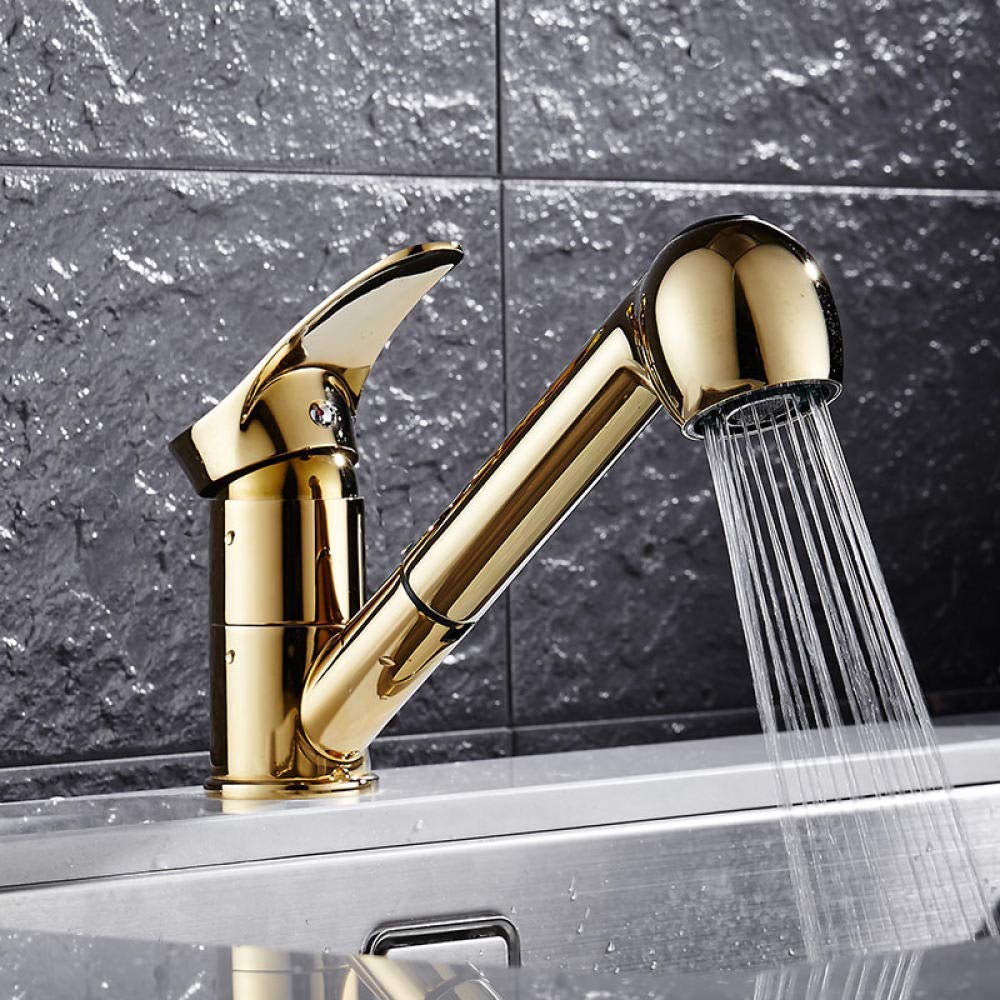 Grifos de Cocina, grifos de Cocina, Grifo de Cocina extraíble Giratorio de 360 Grados, Grifo de Fregadero de Cocina de Ahorro de Agua, Mezclador de grúa de Lavabo Pulido,