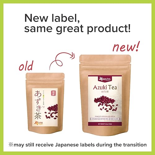 Miniatura 3 de Onkatsu Farm Té de frijol azuki puro, sin cafeína, 0.14 oz x 40 bolsas de té, té japonés fabricado en Japón