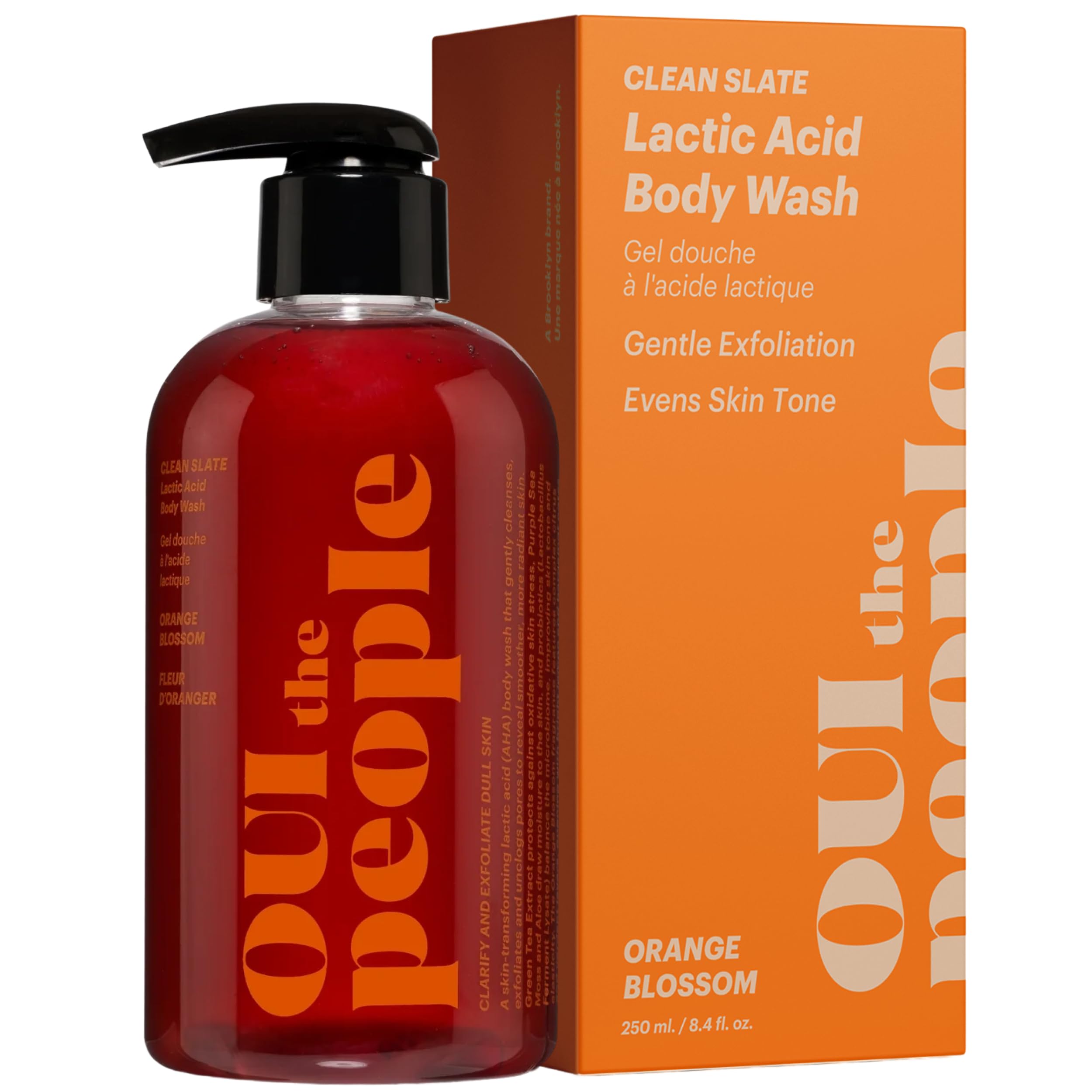 Amazon.com : OUI the People CLEAN SLATE Lactic Acid Body Wash, AHA Body  Wash, Glycolic & Lactic Acid Serum & Face Cleanser, Gentle Exfoliation &  Face Moisturizer for Smoother Texture and Even