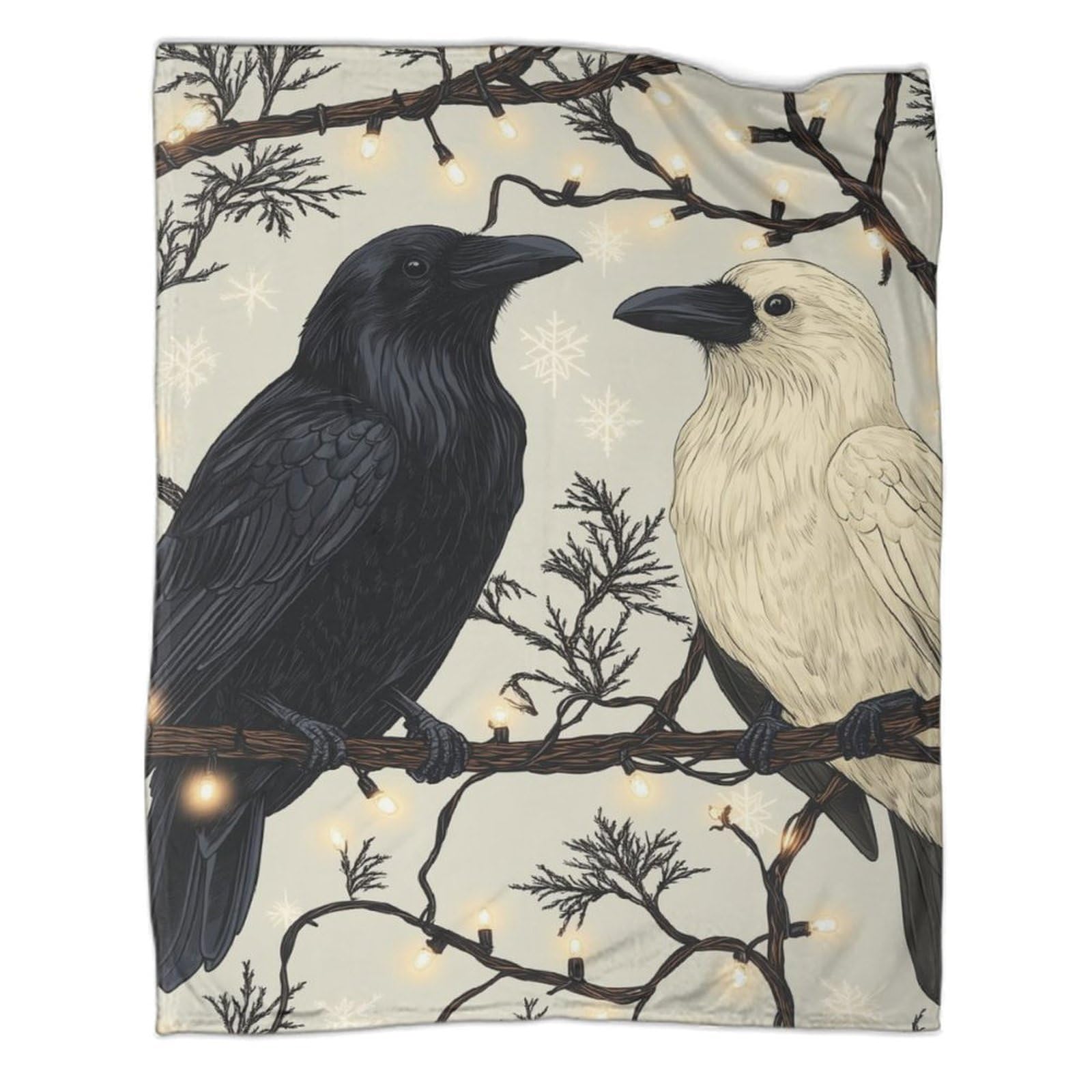Couverture chaude corbeau en flanelle douce pour vos soirées