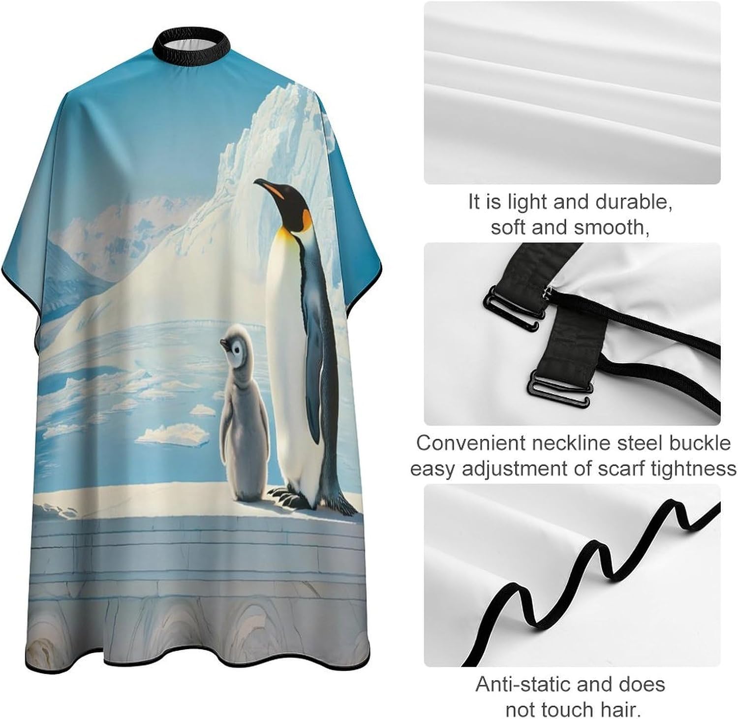 Penguines-Son Winter Barber Cape Professional Hair Cutting Apron Hairdresser Cape for Men Women