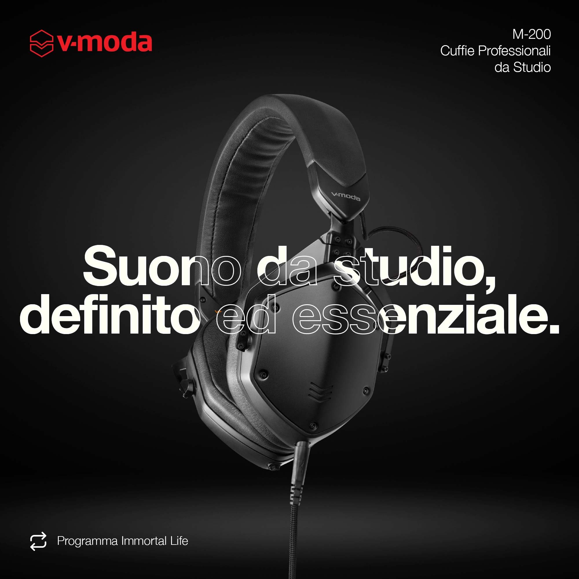 Fonemi V-Moda M-200 Studio Auricolari Matte Black - Dettaglio