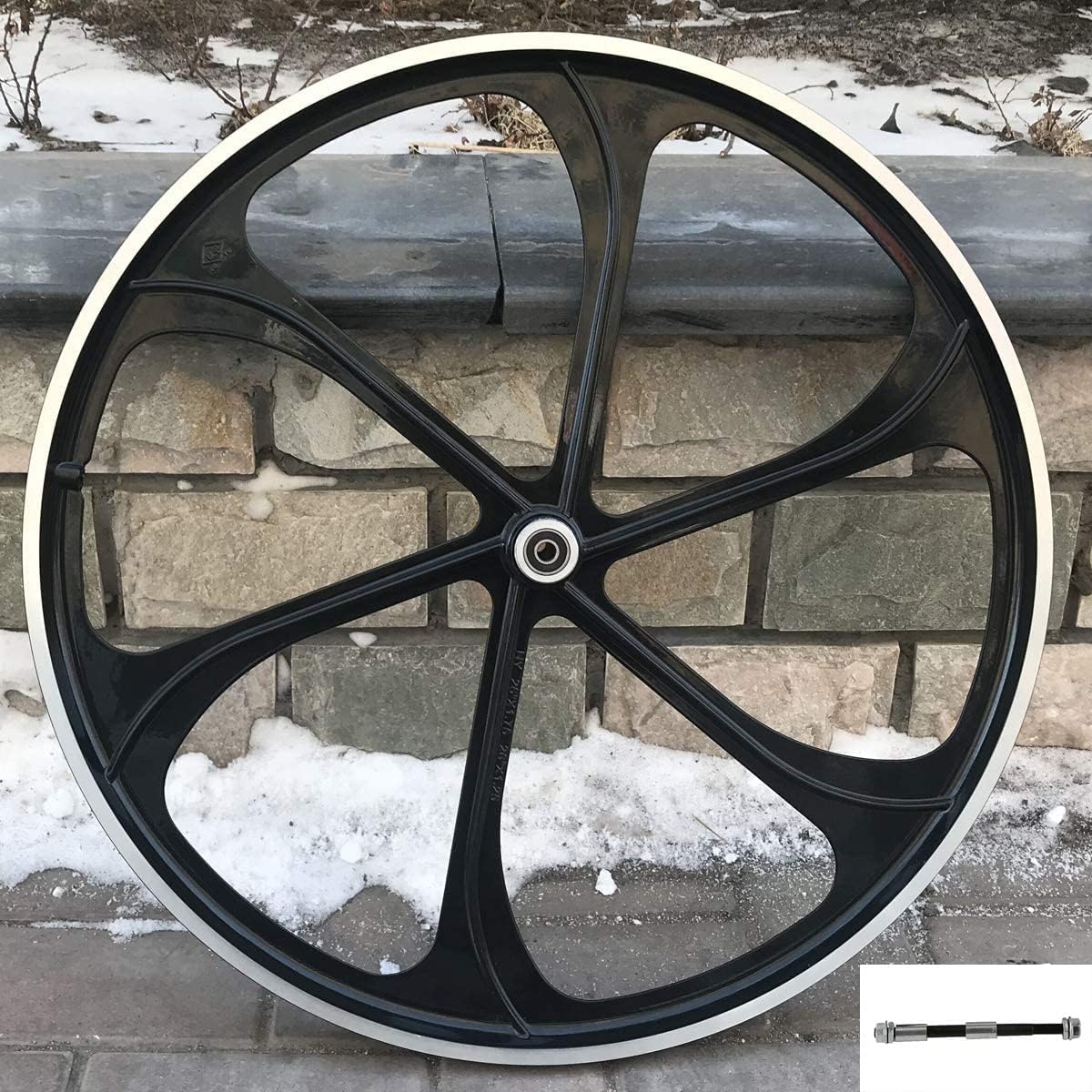 26 inch Aluminum Rear Mag Wheel Rim 135mm for Single Speed & 7/8/9 Multi-Speed Rotary Freewheel - Gas Motorized Bicycle