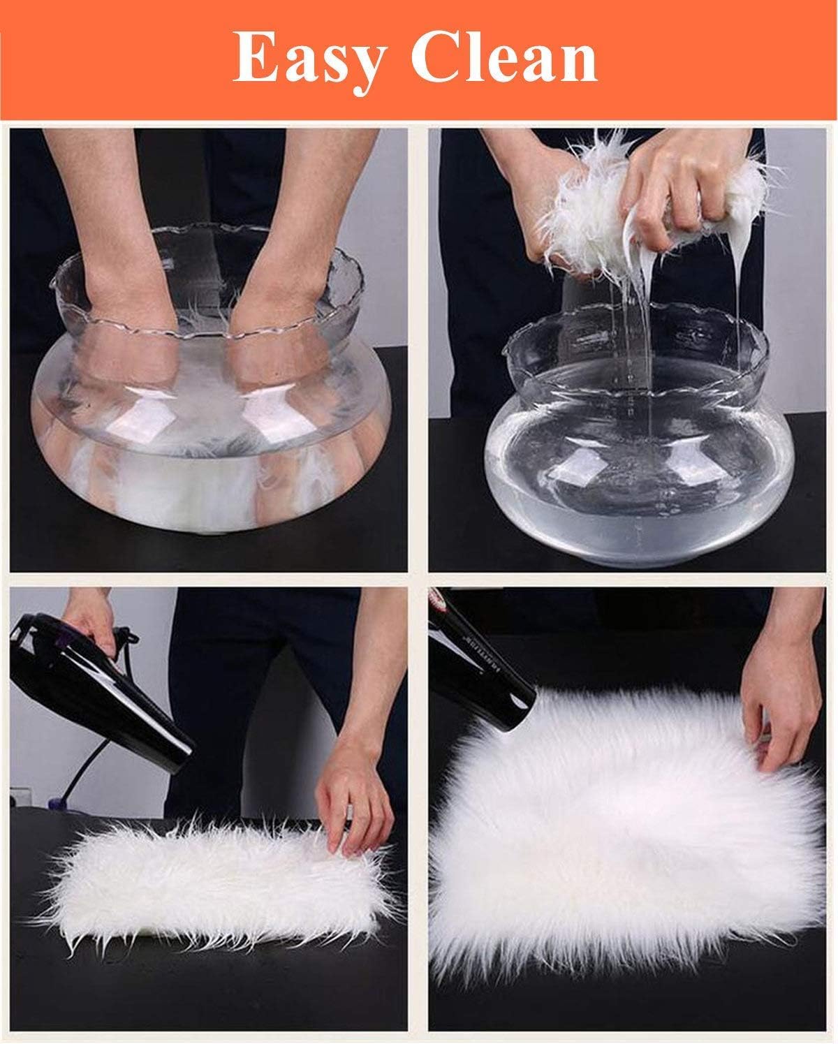 Woolous Faux Sheepskin Fur Throw Pillow Covers - Super Soft Decorative Luxury Cushion Covers for Sofa, Chair, Bed, Pack of 2-18 x 18 Inch, White