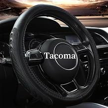 Yangday Leather Steering Wheel Cover for Toyota Tacoma 4Runner Tundra, 15.5-16 inches Car Steering Wheel Cover with Anti-Slip Massage Particle Black