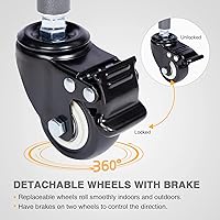 Vista 2 de EVER ADVANCED Rolling Ball Storage Cart Lockable Wheels, 33x22.8in/45x25in Collapsible Garage Sports Equipment Organizer for Volleyball Basketball