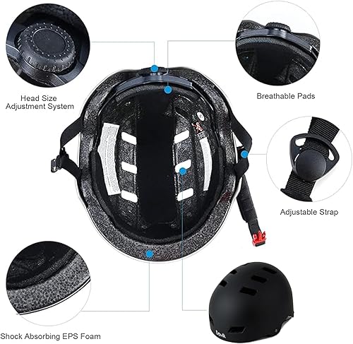 Miniatura 4 de Casco de patineta CPSC ASTM, certificado multideporte, patines en línea, 3 tamaños ajustables, para niños, jóvenes y adultos