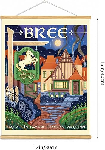 Miniatura 4 de Arte de pared de paisaje de la Tierra Media, pintura en lienzo, carteles de fantasía, imágenes de pared, para regalo de viaje, arte en lienzo con