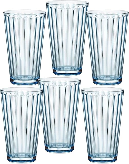 Ritzenhoff & Breker Zestaw Szklanek do Drinków, Szkło, Jasnoniebieski, 6 Szt.