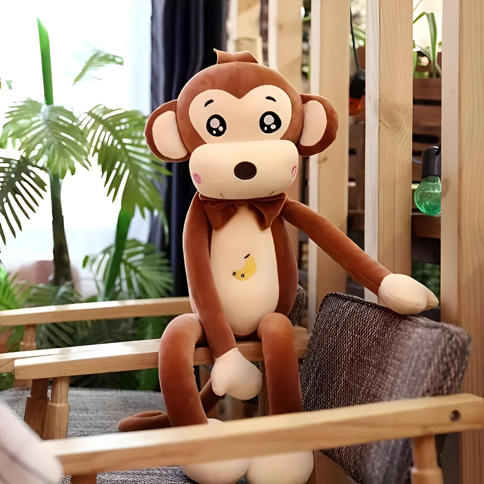 Monkey Soft Stuffed Plush Animal Toy for Kids Boys & Girls Birthday Gift (Color: Brown Size: 35 cm)