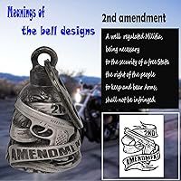 Vista 5 de Dream Apparel Campanas de motocicleta para motociclistas, accesorios de campanas pesadas y llavero para la suerte