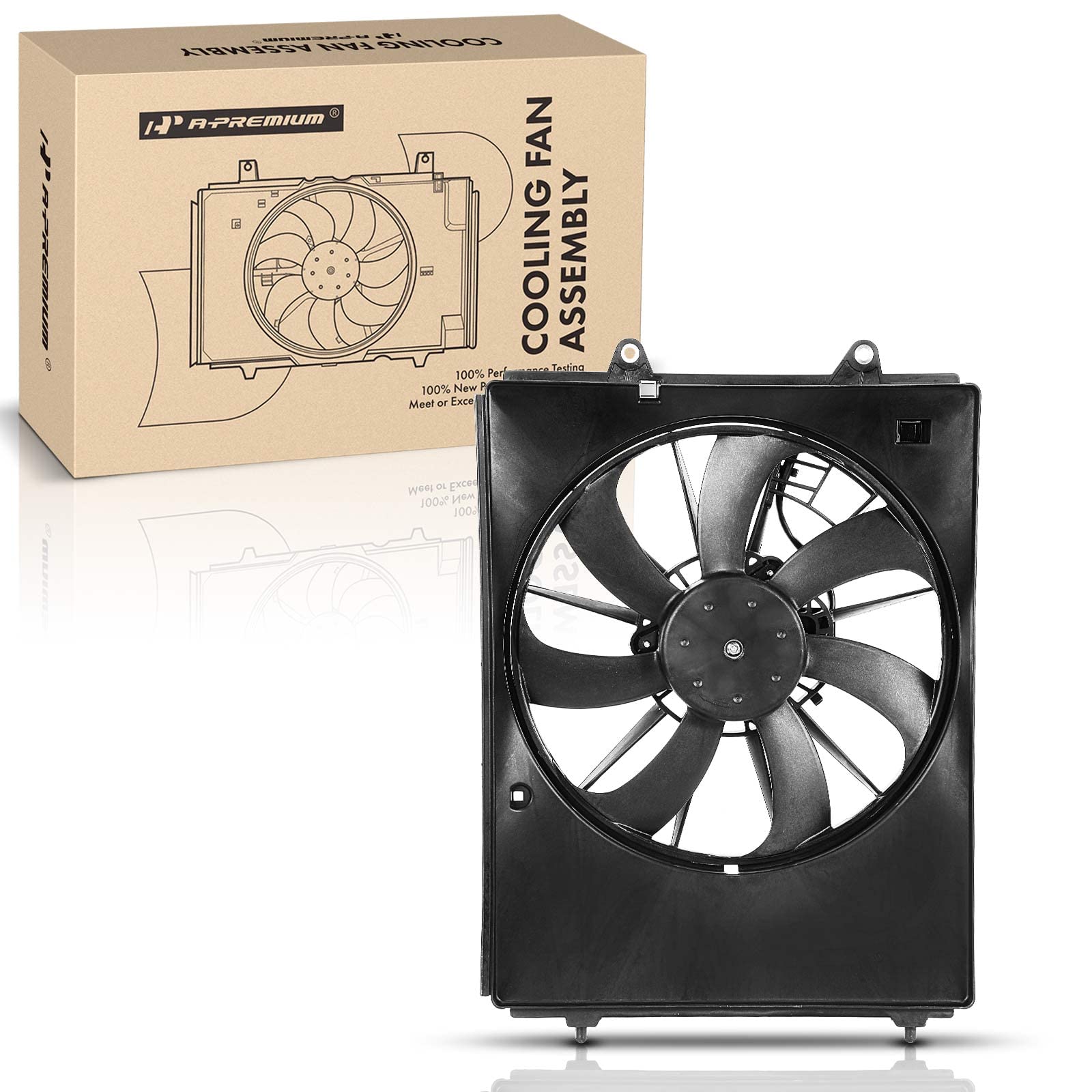 A-Premium Right A/C Condenser Fan Assembly Compatible with Select Honda ...