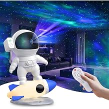 FlyEagle Astronaut Galaxy Projector Night Light with Rocket Lamp | Star Space Projector, Ceiling LED Starry Nebula, Timer and App & Remote Control, Kids Room Decor