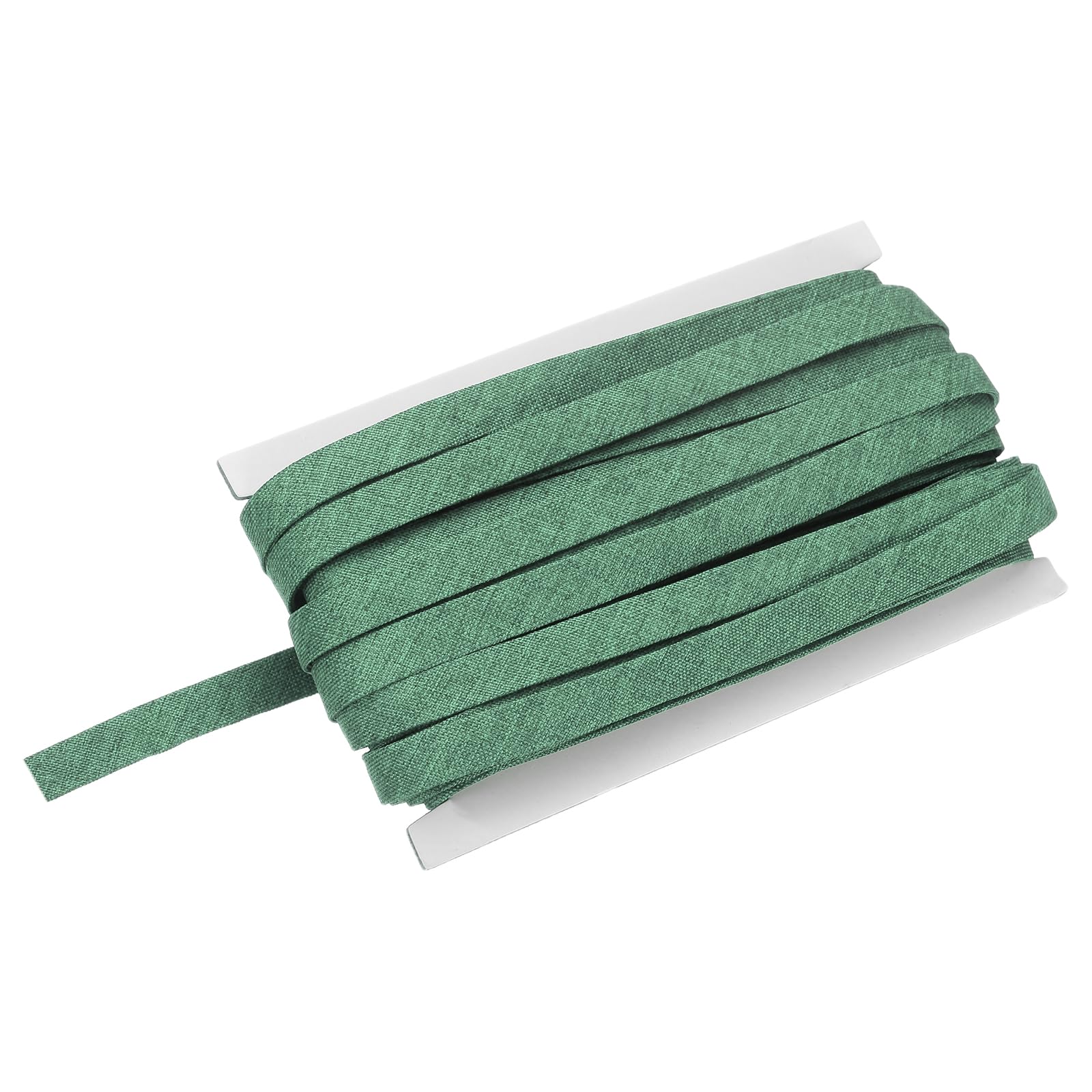 sourcing map Double Fold Bias Binding Tape, 1/2 Inch x 15 Yards Cotton Twill Tape Trim Ribbon for Sewing Wrapping Craft DIY, Forest Green