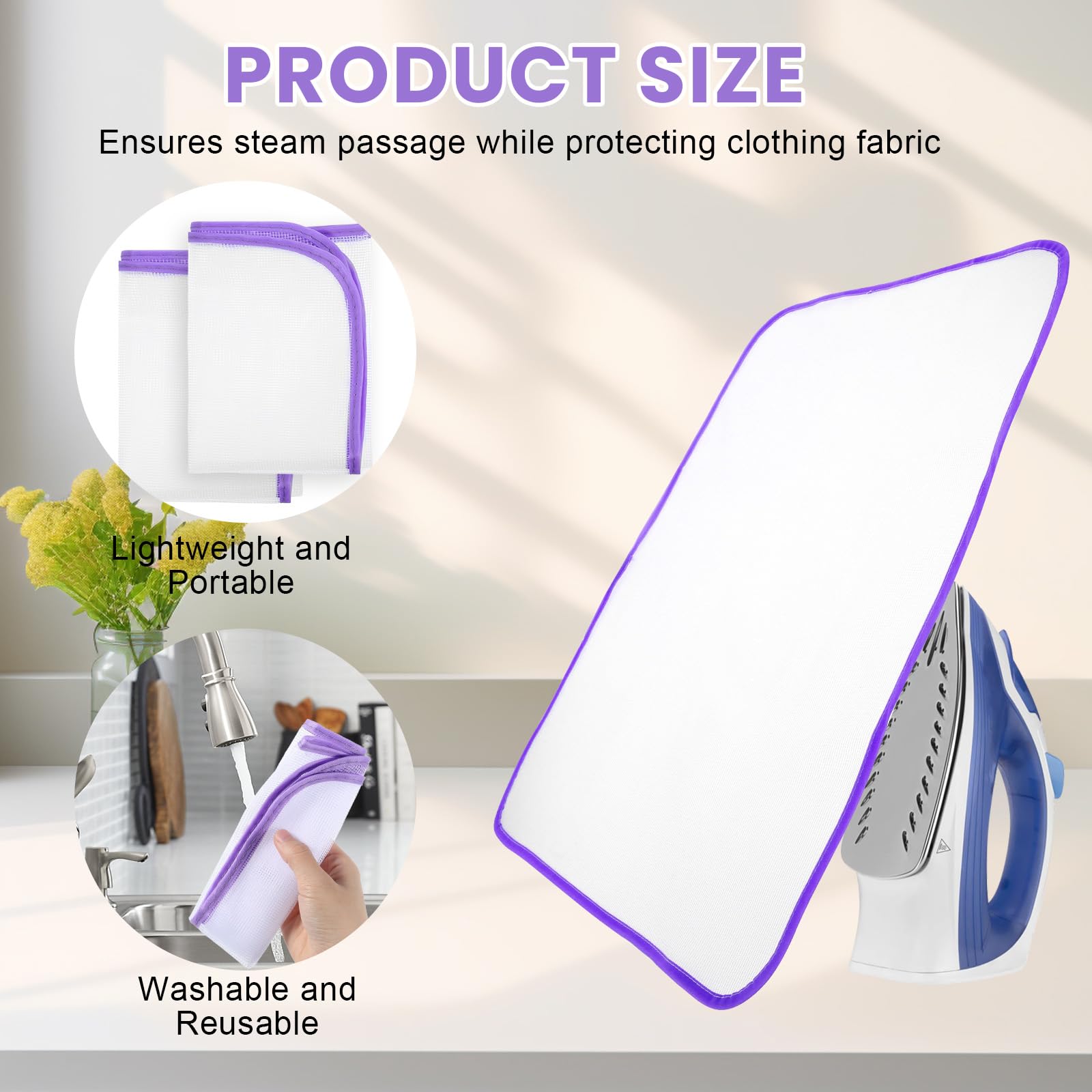 Oruola Lot De 4 Coussins De Repassage 40 X 60 Cm, Repassage Et Protection Faciles, Pour