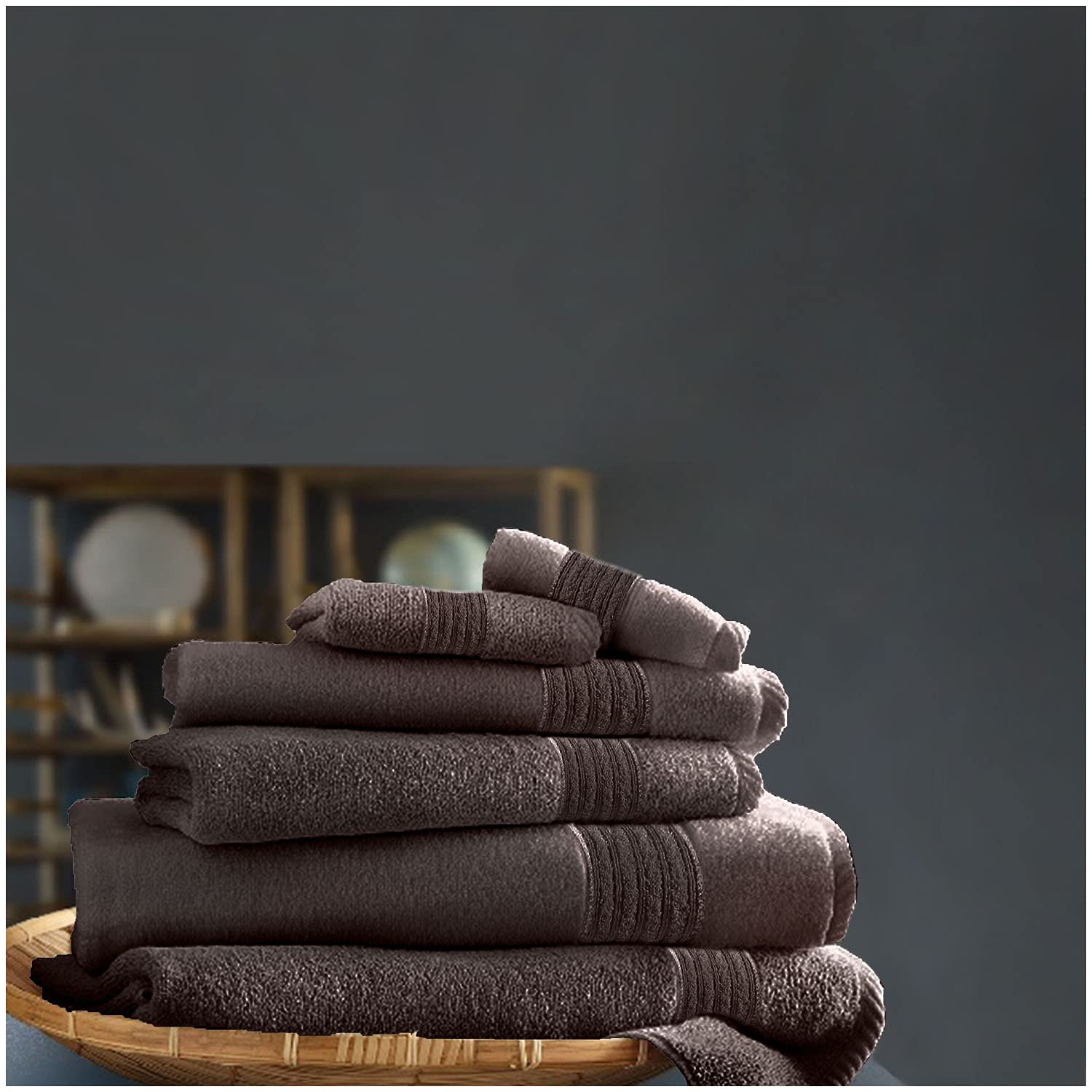 GC GAVENO CAVAILIA Super Soft Walnut Hand Towel Set, 4 PK Quick Dry Towels, 450 Gsm Towel For Gym & Saloon, 50X80 Cm