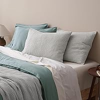 Vista 42 de PHF Fundas de almohada ultra suaves con tejido de gofre, tamaño King, sin inserto, paquete de 2 fundas de almohada de 20" x 36", fundas de almohada