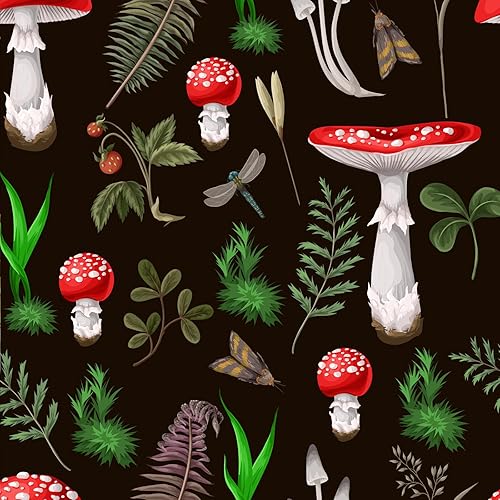 weiseni Papel tapiz floral negro para despegar y pegar, apto para inquilinos, autoadhesivo, temporal, extraíble, de 17.7 x 118 pulgadas, para