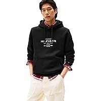 Tommy Hilfiger Uomo Felpa con Cappuccio Oval Graphic con Logo