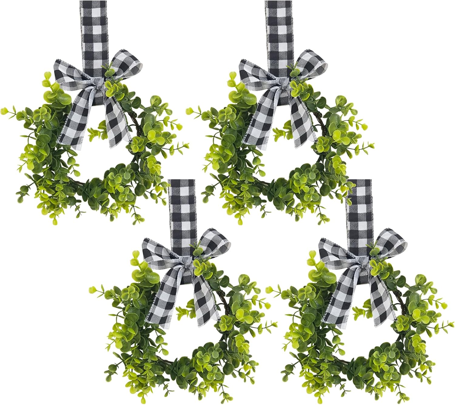 Wnvivi 4Pcs Kitchen Wreaths,9.8 Inch Artificial