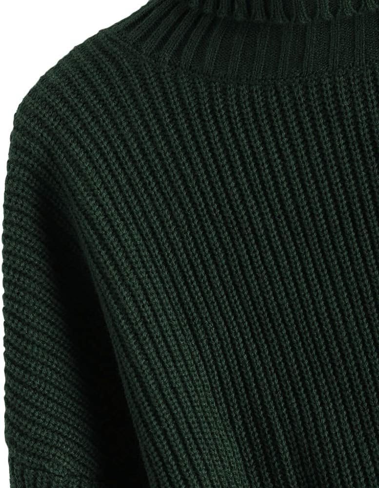 ZAFUL Women's Pullover Sweater Drop Shoulder Plain Knitted Cropped Sweater Pullover Solid Long Sleeve Cropped Tops - Image 3