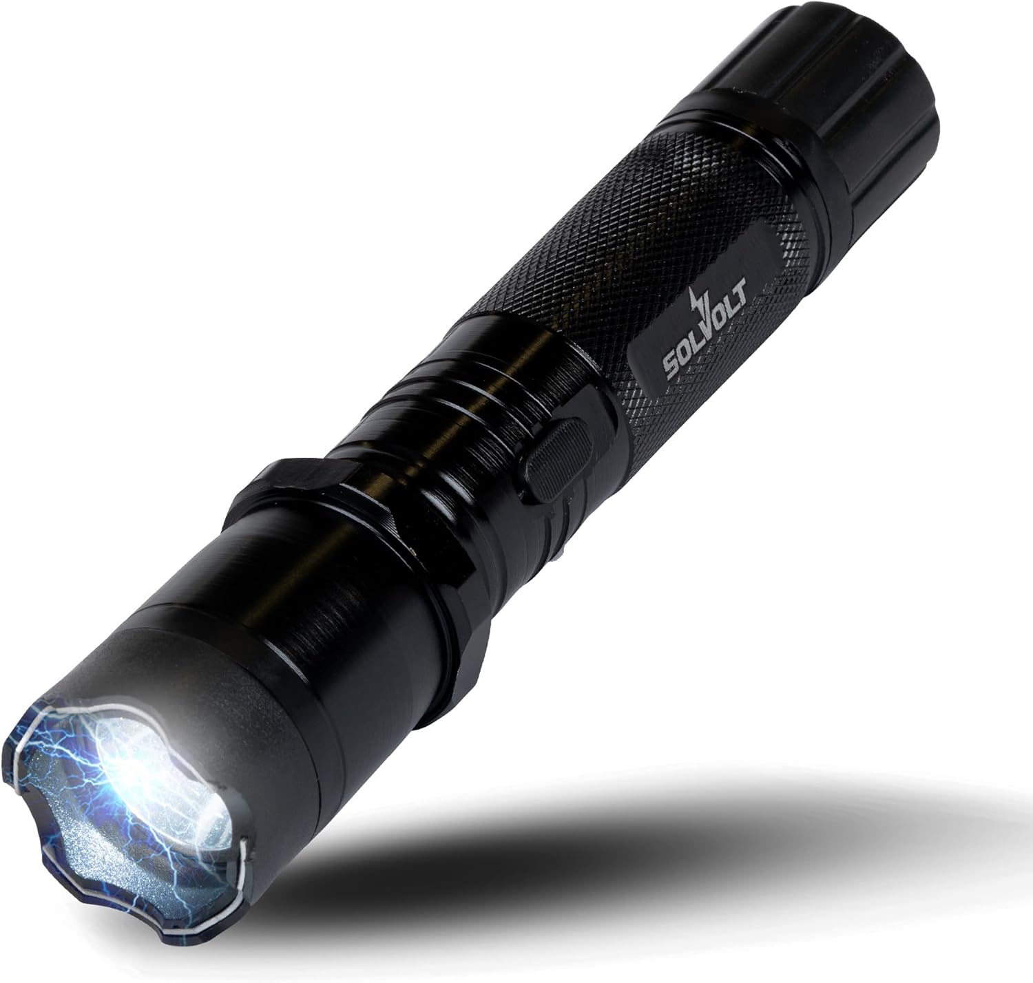 SolVolt Rechargeable Stun Gun Flashlight for Girls, Males – Self-Protection Gadget with LED Gentle – Compact & Hid Carry – by Unique Protection