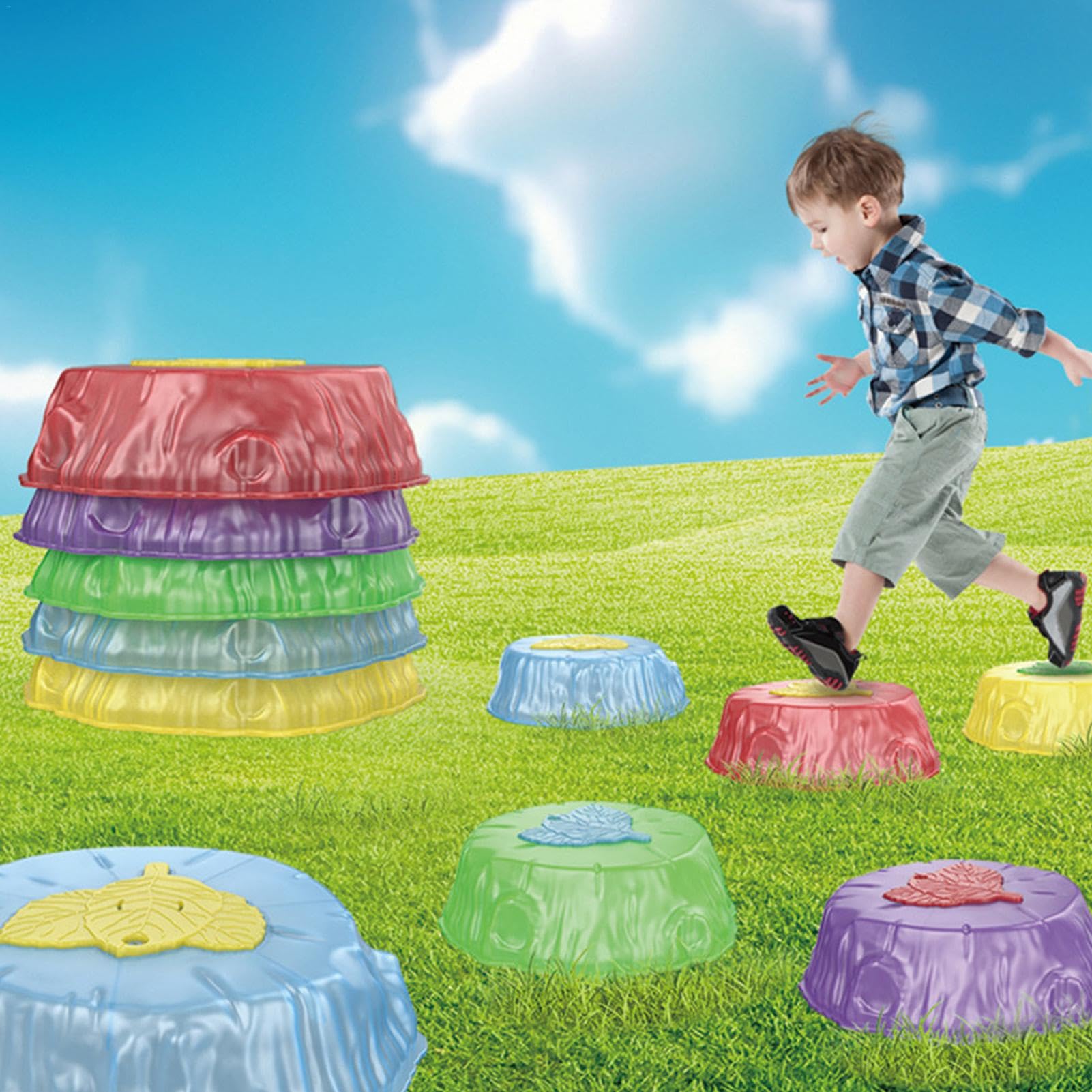 Amazon.co.jp: 幼児用飛び石、子供用バランス用ジャンピングストーン