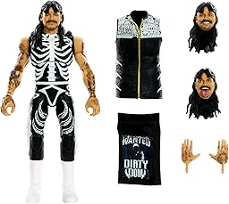 Mattel WWE Ultimate Edition - Dirty Dominik Mysterio, action figure collezionabile e accessori inclusi, 30 punti di articolazione con teste e mani intercambiabili, 8+ anni, JHV90