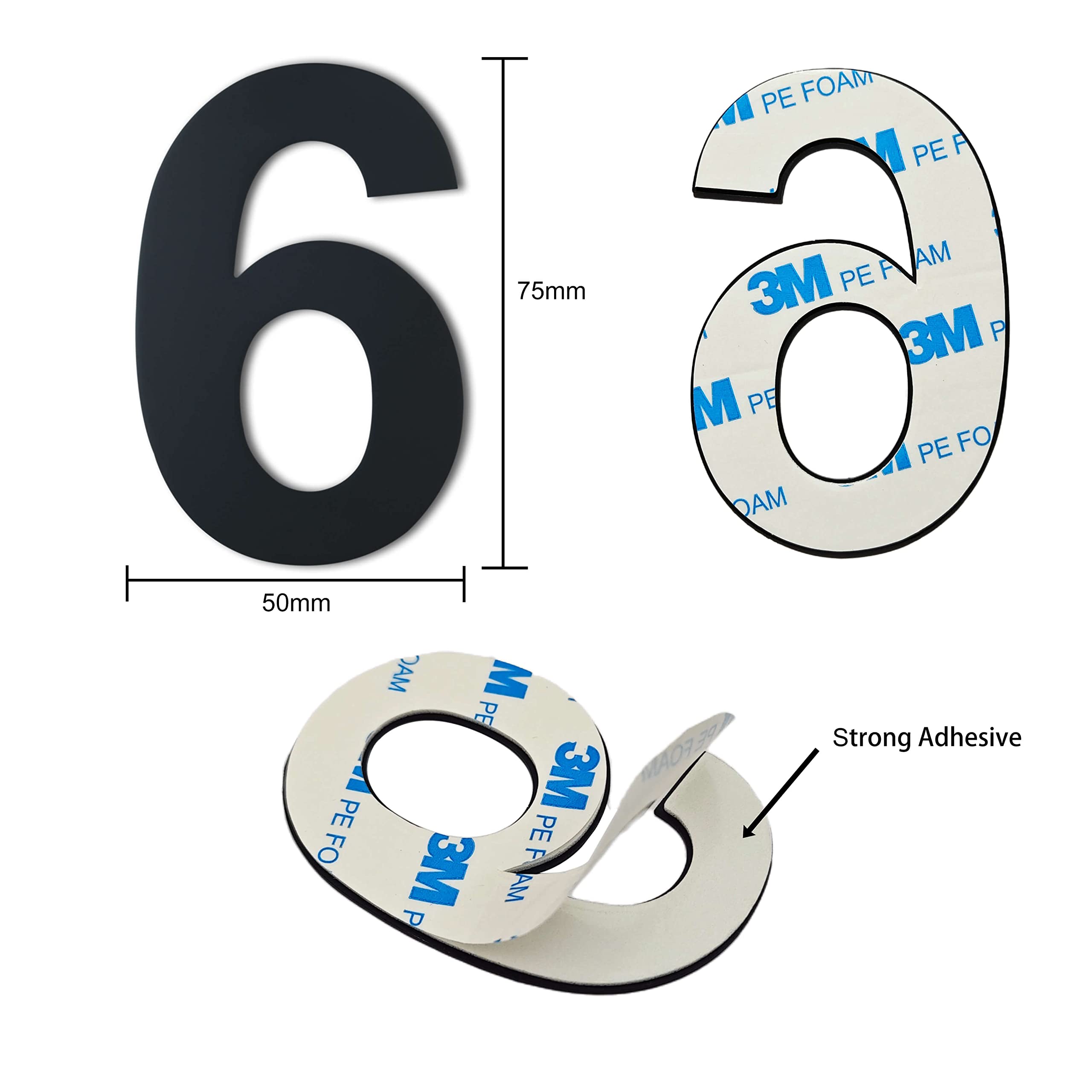 10 Numeri Civici Adesivi 3D Bronzo - Autoadesivi Impermeabili Per Porte E Cassette Postali - Foto 11