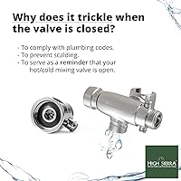 Vista 3 de High Sierra Showerheads® Kit combinado de cabezal de ducha de metal de 4 vías y mano. Cuenta con el cabezal de ducha High Sierra Half Dome