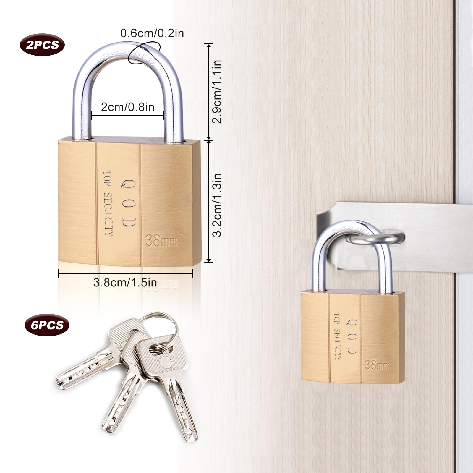 Lucchetti di Lockout Tagout, Serrature di Sicurezza Loto da 38 Mm Lucchetti di Lockout LOTO con Chiavi Diverse Per Stazioni E Dispositivi di Lockout