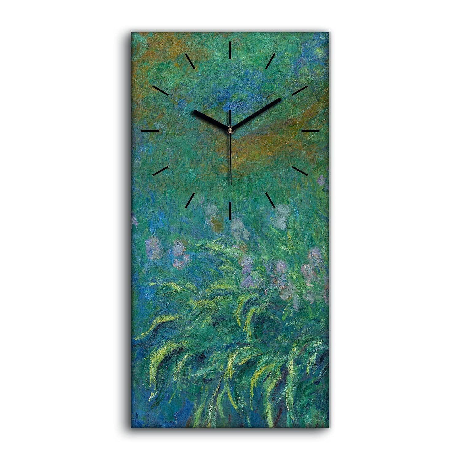 Horloge sur Toile silencieuse 30x60cm tableau moderne grand format Sword Lys