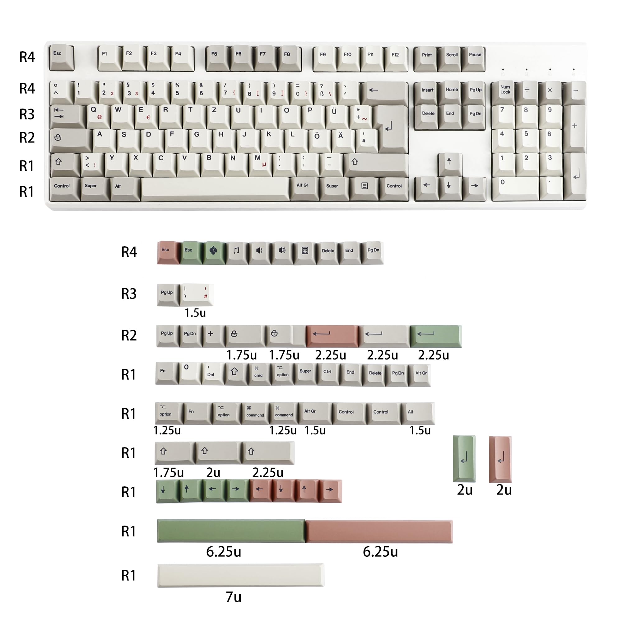 Amazon.com: YMDK 161 Keys 9009 keycaps English Korean German