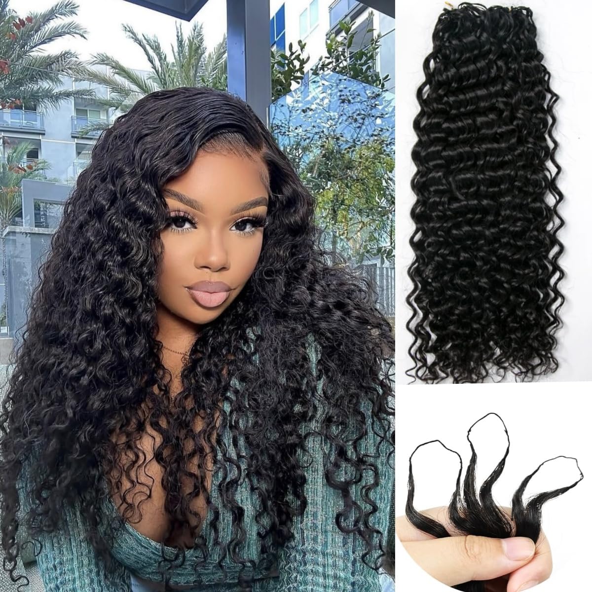 Amazon.com : Pre-Separated Crochet Hair Knotless Extensions  display picture 2