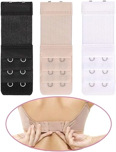 Miniatura 7 de Akstore 6 piezas para mujer, suave y cómodo, elástico extensible, 2 ganchos y 3 filas para mujer