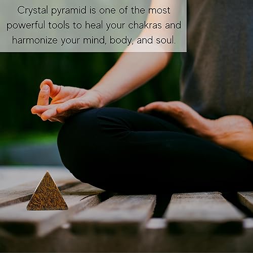 Miniatura 164 de Amazing Gemstone White Agate Snow Quartz Pyramid Crystal Healing Stones - 1" Great Pyramid Figurine of Natural Stone Pyramid for Meditation, Reiki