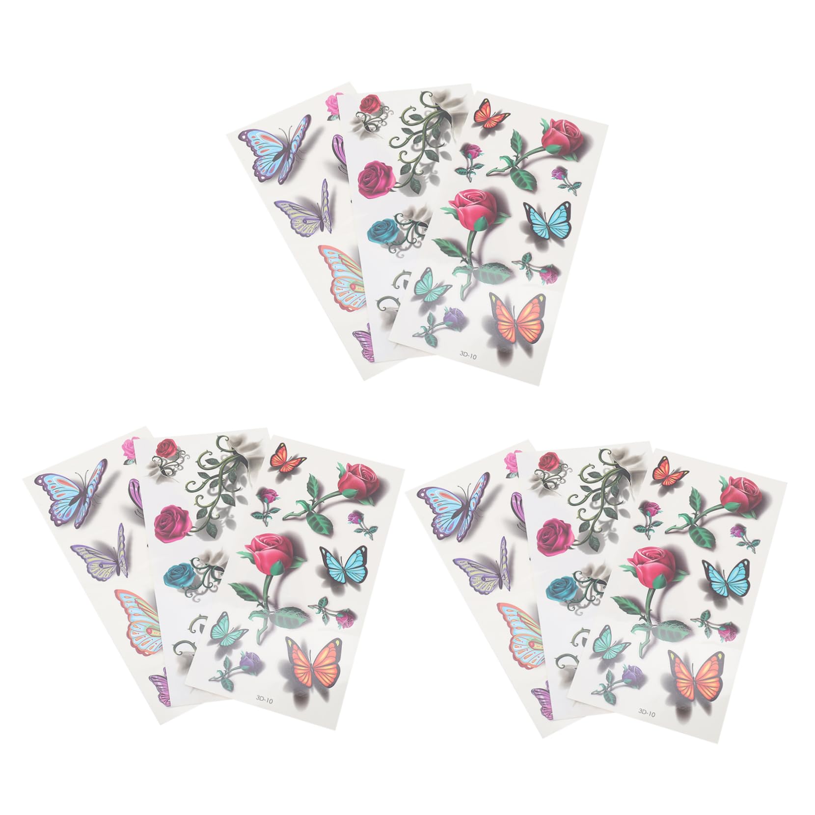 POPETPOP 9 Hojas Pegatina Impermeable 3d Frotar En Transferencias Para Manualidades Flores Para Manualidades Calcomanías Para El Cuerpo Falso Pegatinas De Transferencia Mueble Las Flores
