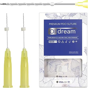 OLDREAM 20pcs Pcl Eye Lifting Threads Pcl Threads for Eye Lifting 30G25mm Smooth Fine Lines Under Eyes