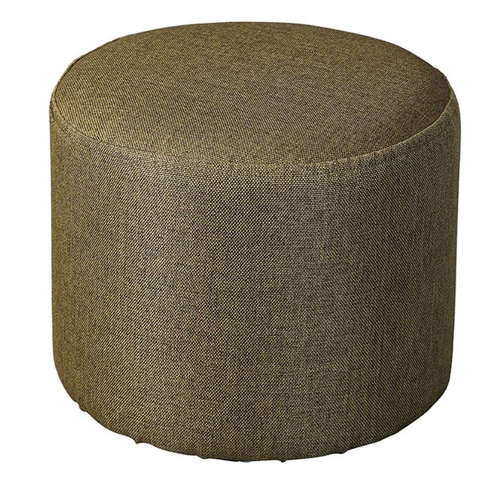 Tabouret ottoman en bois et tissu de 29x20 cm pour repose-pieds de salon