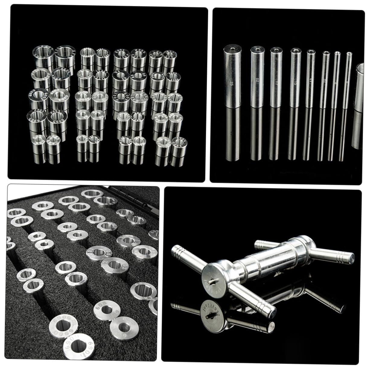 Happyyami Kit de Instalación de Cojinetes para Buje de Bicicleta, 1 Juego | Aleación de Aluminio Cnc, Negro, Mango Antideslizante y Tacto Cómodo, Mantenimiento Doméstico Mayoría de Bicicletas