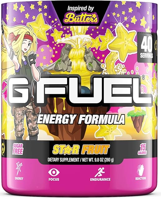 G Fuel Star Fruit Tub (40 Servings) Elite Energy and Endurance Formula