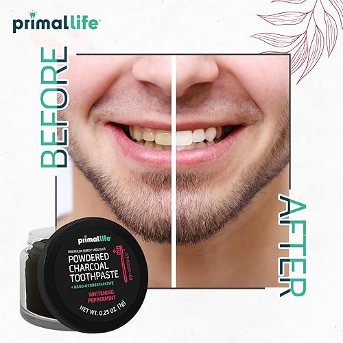 Miniatura 4 de Limpiador dental natural Dirty Mouth, en polvo, tamaño mini, suavemente pule, desintoxica, remineraliza y fortalece los dientes, mejor que la pasta