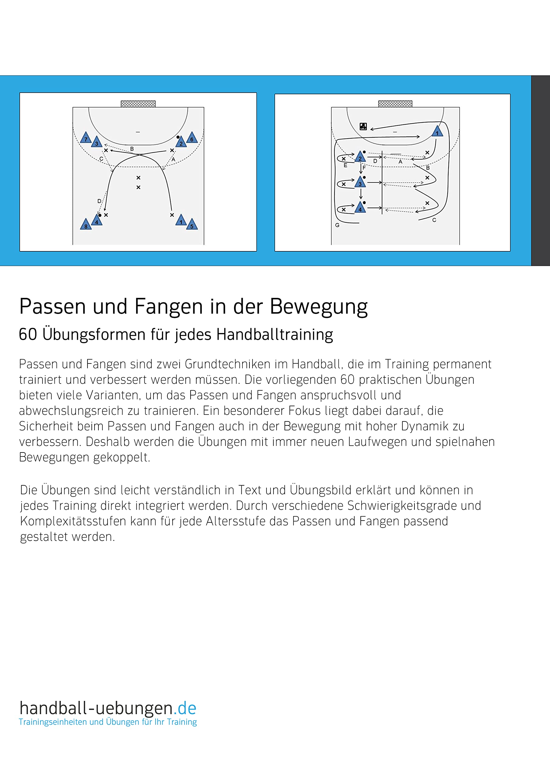 Passen und Fangen in der Bewegung: 60 Übungsformen für jedes Handballtraining (Handball Fachbibliotheken)